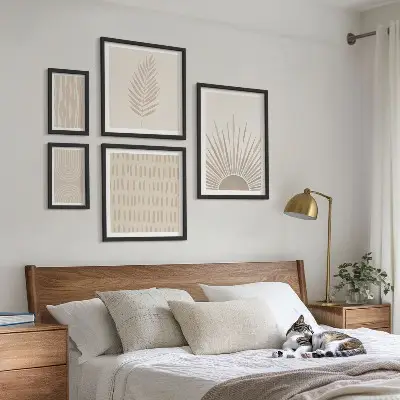 Wanddecoratie compositie stijlvolle natuurlijke geometrie