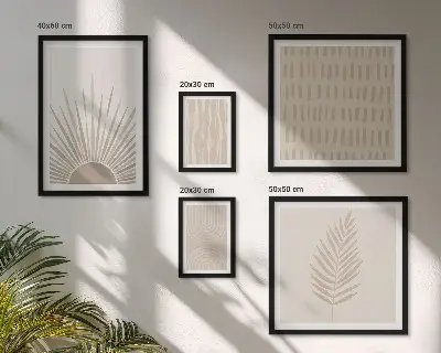 Wanddecoratie compositie stijlvolle natuurlijke geometrie