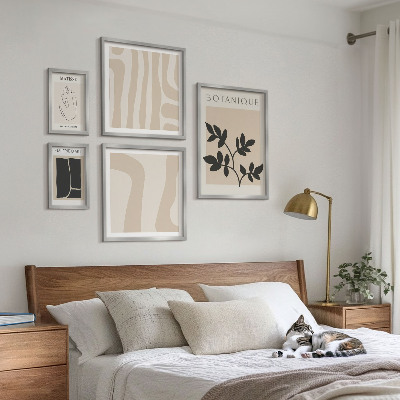 Gallery wall Stijlvolle abstracte plantenafbeeldingen