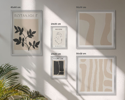 Gallery wall Stijlvolle abstracte plantenafbeeldingen