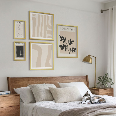 Gallery wall Stijlvolle abstracte plantenafbeeldingen