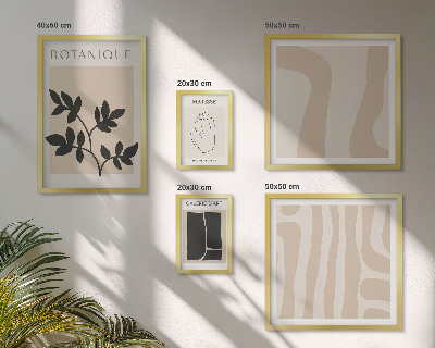 Gallery wall Stijlvolle abstracte plantenafbeeldingen