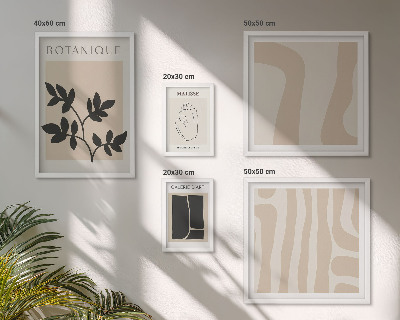 Gallery wall Stijlvolle abstracte plantenafbeeldingen