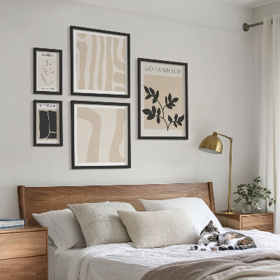 Gallery wall Stijlvolle abstracte plantenafbeeldingen