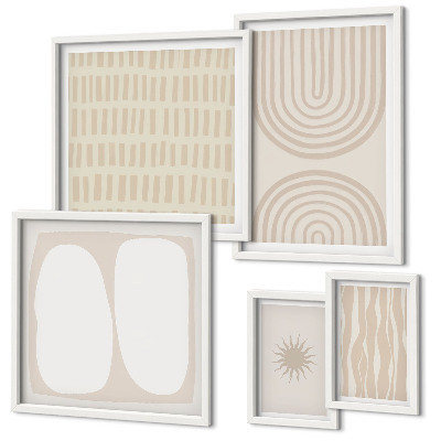 Wanddecoratie compositie Stijlvolle abstracte vormen