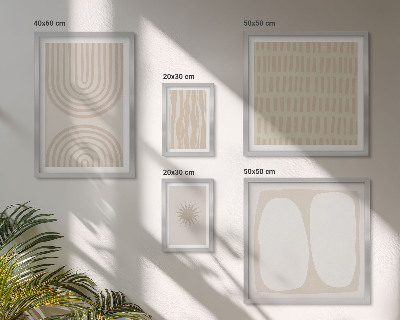 Wanddecoratie compositie Stijlvolle abstracte vormen