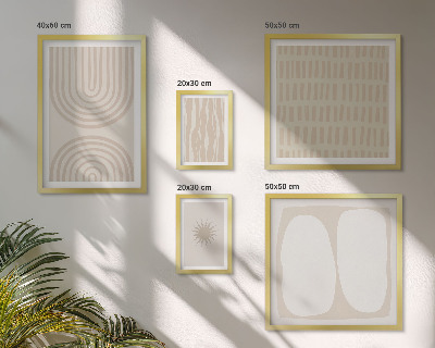 Wanddecoratie compositie Stijlvolle abstracte vormen