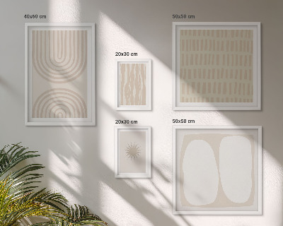 Wanddecoratie compositie Stijlvolle abstracte vormen