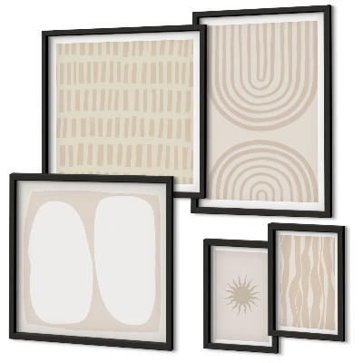 Wanddecoratie compositie Stijlvolle abstracte vormen