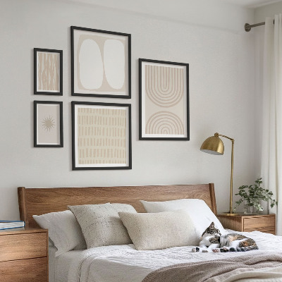 Wanddecoratie compositie Stijlvolle abstracte vormen
