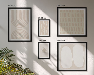 Wanddecoratie compositie Stijlvolle abstracte vormen