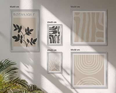 Moderne schilderijen set Stijlvolle, neutrale plantmotieven
