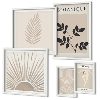 Gallery wall Stijlvolle geometrische bloemdecoraties