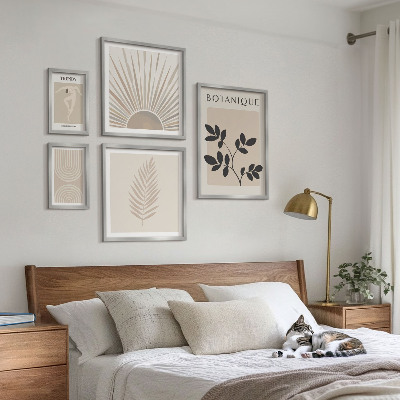 Gallery wall Stijlvolle geometrische bloemdecoraties