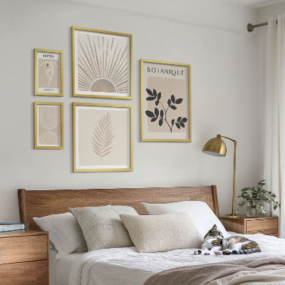 Gallery wall Stijlvolle geometrische bloemdecoraties