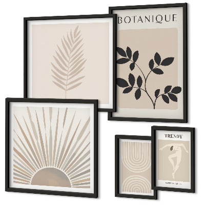 Gallery wall Stijlvolle geometrische bloemdecoraties