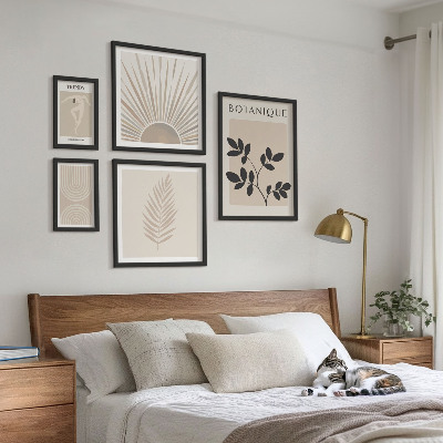 Gallery wall Stijlvolle geometrische bloemdecoraties