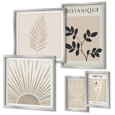 Gallery wall Stijlvolle geometrische bloemdecoraties
