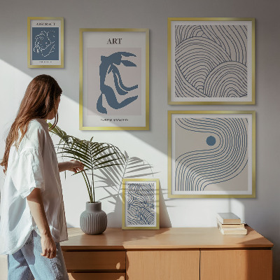 Gallery wall Abstracte moderne lijnen
