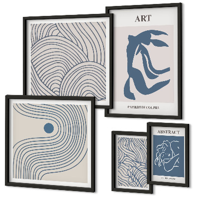 Gallery wall Abstracte moderne lijnen