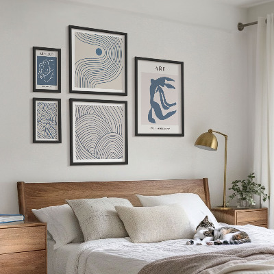 Gallery wall Abstracte moderne lijnen