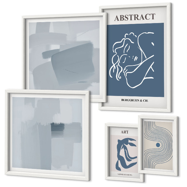 Wanddecoratie compositie Stijlvolle minimalistische abstracties