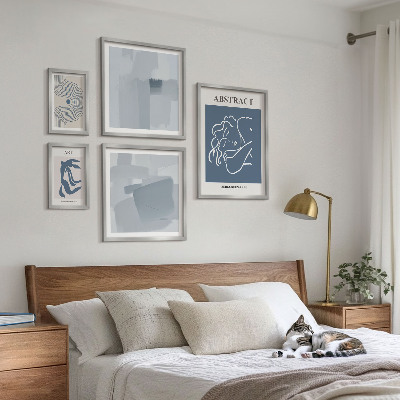 Wanddecoratie compositie Stijlvolle minimalistische abstracties