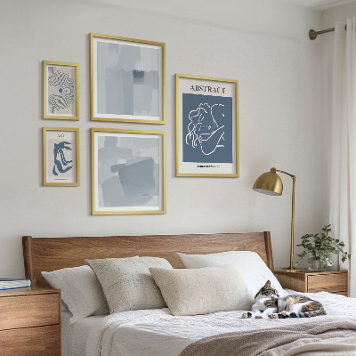 Wanddecoratie compositie Stijlvolle minimalistische abstracties