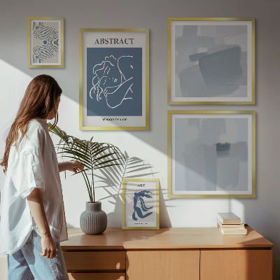 Wanddecoratie compositie Stijlvolle minimalistische abstracties