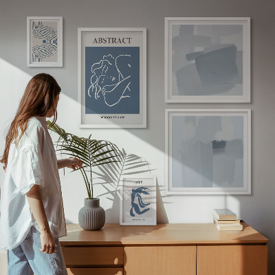 Wanddecoratie compositie Stijlvolle minimalistische abstracties