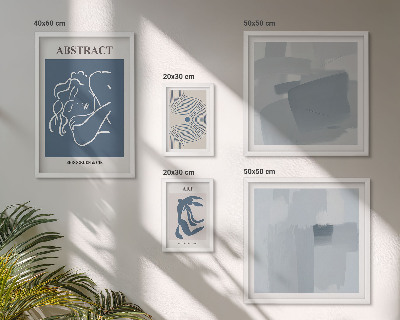 Wanddecoratie compositie Stijlvolle minimalistische abstracties