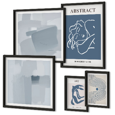 Wanddecoratie compositie Stijlvolle minimalistische abstracties