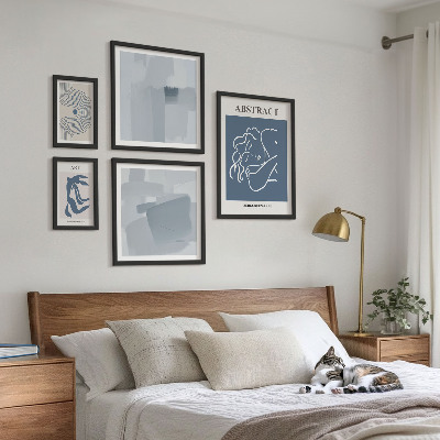 Wanddecoratie compositie Stijlvolle minimalistische abstracties