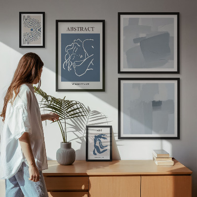 Wanddecoratie compositie Stijlvolle minimalistische abstracties