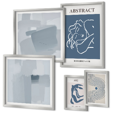 Wanddecoratie compositie Stijlvolle minimalistische abstracties