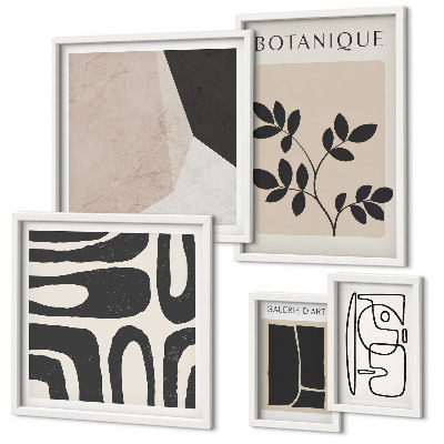 Gallery wall Stijlvolle minimalistische graphics