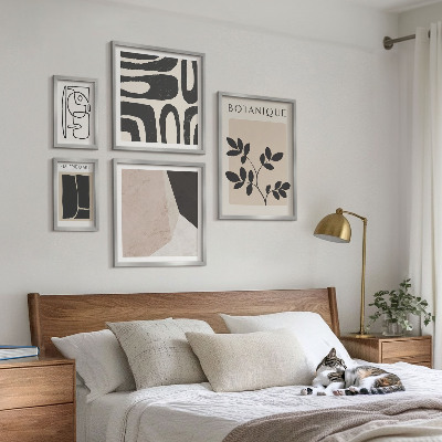 Gallery wall Stijlvolle minimalistische graphics