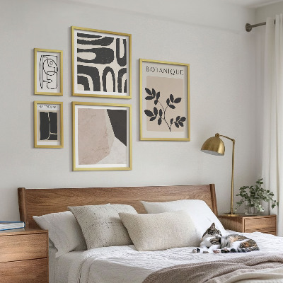 Gallery wall Stijlvolle minimalistische graphics