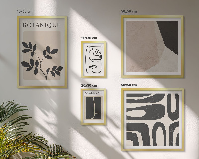 Gallery wall Stijlvolle minimalistische graphics