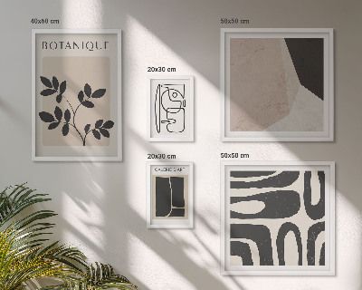 Gallery wall Stijlvolle minimalistische graphics