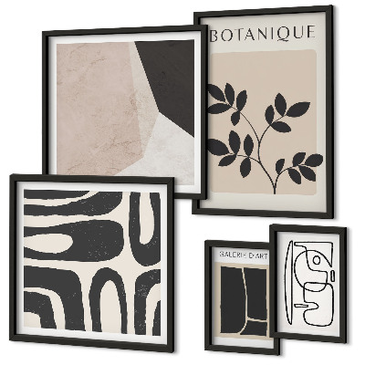 Gallery wall Stijlvolle minimalistische graphics