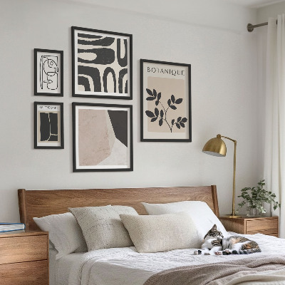 Gallery wall Stijlvolle minimalistische graphics