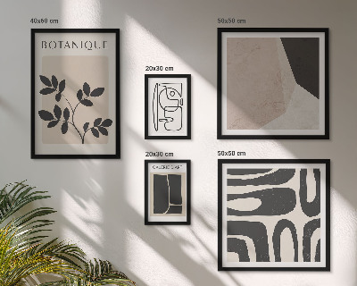 Gallery wall Stijlvolle minimalistische graphics