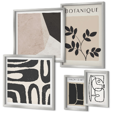Gallery wall Stijlvolle minimalistische graphics