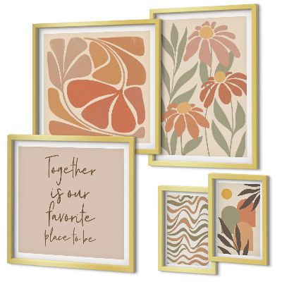 Wanddecoratie compositie Stijlvolle decoraties met natuurlijke bloemen