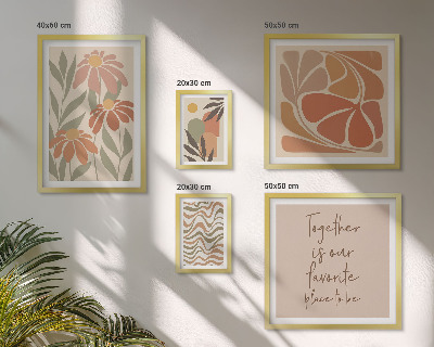 Wanddecoratie compositie Stijlvolle decoraties met natuurlijke bloemen