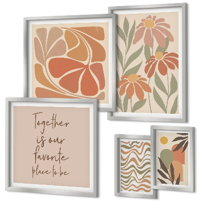 Wanddecoratie compositie Stijlvolle decoraties met natuurlijke bloemen