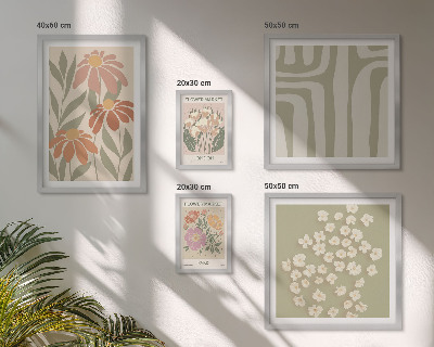 Moderne schilderijen set Bloemenpatronen Londen Parijs boho