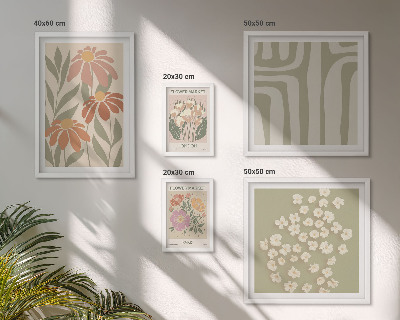 Moderne schilderijen set Bloemenpatronen Londen Parijs boho