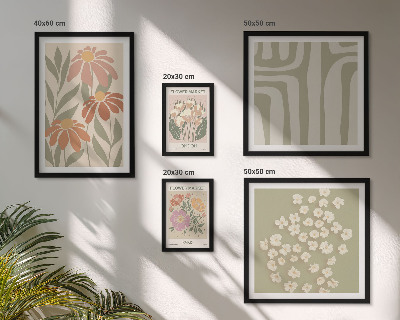 Moderne schilderijen set Bloemenpatronen Londen Parijs boho